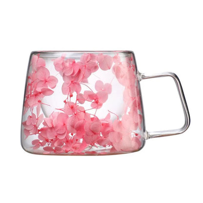 Handcrafted Double Glass Cherry Mug