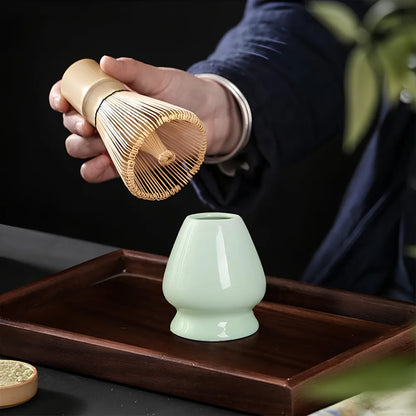 Matcha Tea Set - 3-Piece Bamboo and Ceramic Kit