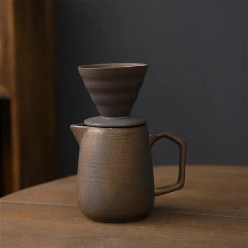 Artisan - Handcrafted Ceramic V60 Coffee Dripper Set with Coffee Pot