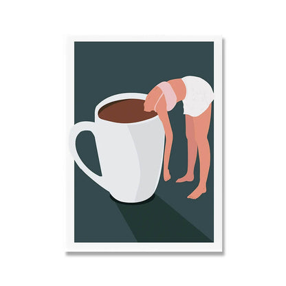 Just One More Cup - Funny Coffee Lover Art Print