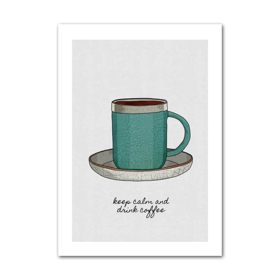 Coffee & Tea Pastel Art Prints Wall Decor Series